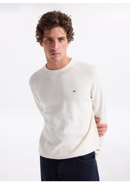 Bisiklet Yaka Normal Sarı Erkek Kazak MW0MW28046Z00_PIMA Org Ctn Cashmere