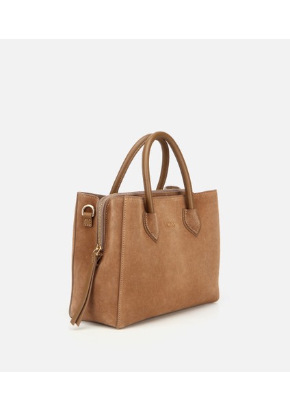 03CAH317110A340 KADIN Süet Deri Bej Tote Çanta fırsatları