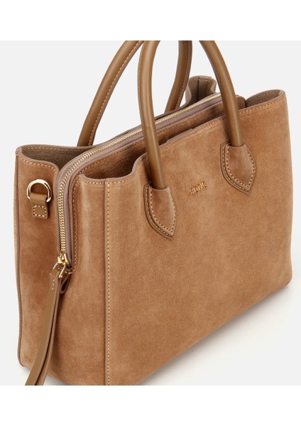 03CAH317110A340 KADIN Süet Deri Bej Tote Çanta indirimleri