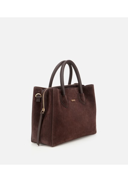 03CAH317110A480 KADIN Süet Deri Kahverengi Tote Çanta fırsatları