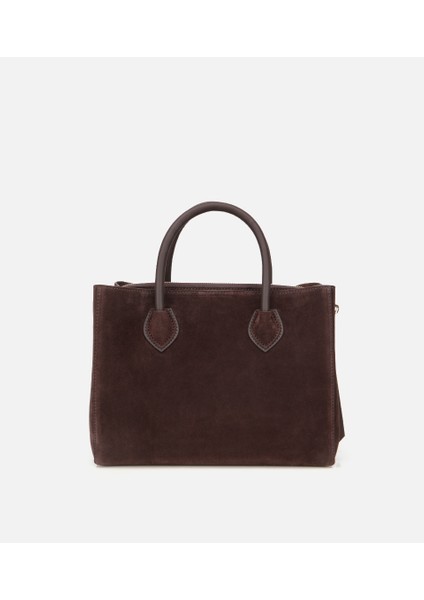 03CAH317110A480 KADIN Süet Deri Kahverengi Tote Çanta