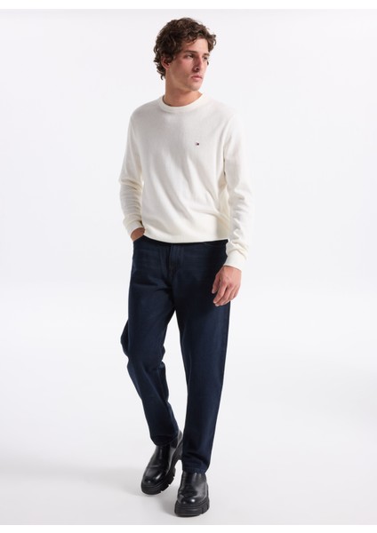 Bisiklet Yaka Normal Sarı Erkek Kazak MW0MW28046Z00_PIMA Org Ctn Cashmere fiyatları