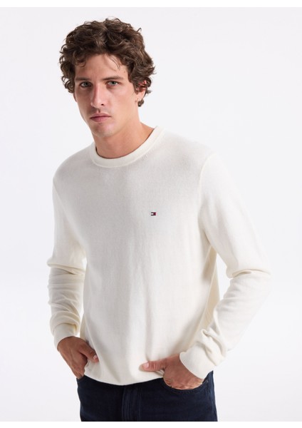 Bisiklet Yaka Normal Sarı Erkek Kazak MW0MW28046Z00_PIMA Org Ctn Cashmere modelleri