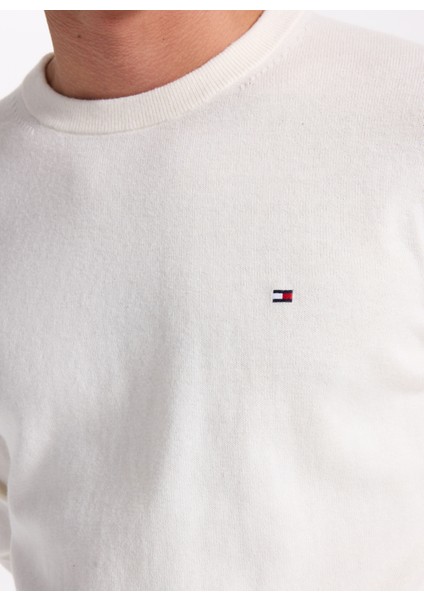 Bisiklet Yaka Normal Sarı Erkek Kazak MW0MW28046Z00_PIMA Org Ctn Cashmere fırsatları