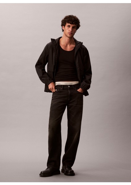 Classic Fit Siyah Erkek Ceket LV04RD510GUB1 Ls Aop Nylon Flange W