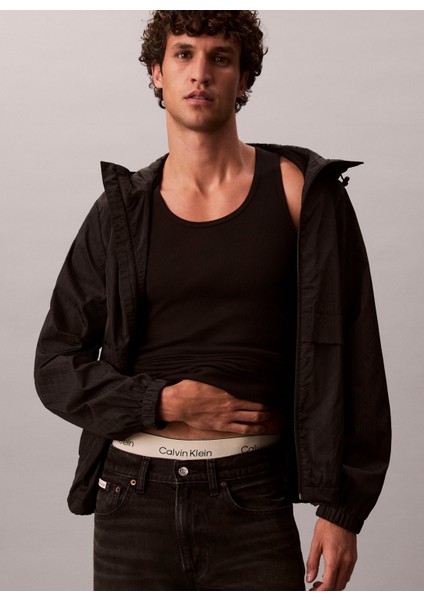 Classic Fit Siyah Erkek Ceket LV04RD510GUB1 Ls Aop Nylon Flange W fırsatları