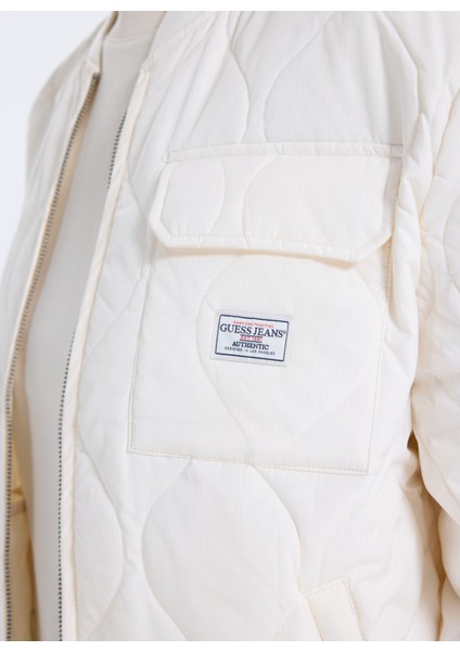 Beyaz Kadın Mont Guess Jeans Kadın Mont fırsatları