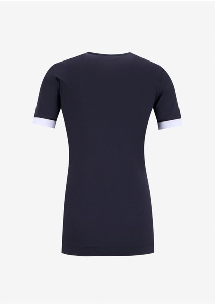 Yarım Balıkçı Yaka Baskılı Siyah Kadın T-Shirt Rose Kadın Top