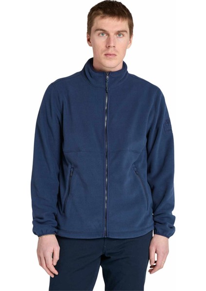 TB0A6HM34511-FULL Zip Polar Fleece Mavi Fermuarlı Regular Fit Erkek Polar Sweatshırt