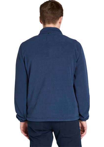 TB0A6HM34511-FULL Zip Polar Fleece Mavi Fermuarlı Regular Fit Erkek Polar Sweatshırt modelleri