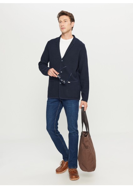 Mono Yaka Standart Lacivert Erkek Kazak ACE049261282_LAC fiyatları