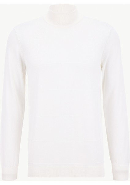 Yarım Balıkçı Yaka Standart Ekru Erkek Kazak ACE049261485_EKR