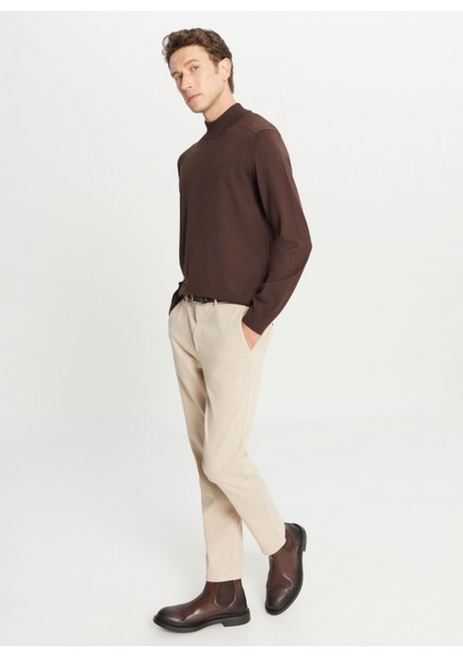 Normal Bel Normal Paça Slim Fit Bej Erkek Pantolon ACE001261371_BEJ modelleri