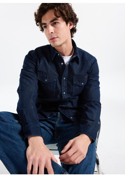 Slim Fit Mavi Erkek Denim Gömlek 261 Lcm 141002 Worner 3 Denım fiyatları