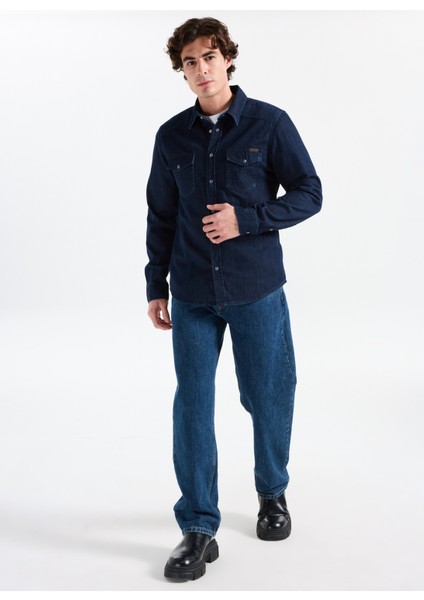 Slim Fit Mavi Erkek Denim Gömlek 261 Lcm 141002 Worner 3 Denım modelleri