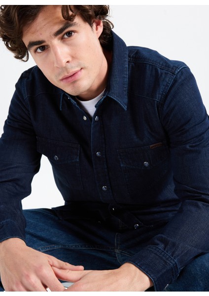 Slim Fit Mavi Erkek Denim Gömlek 261 Lcm 141002 Worner 3 Denım fırsatları