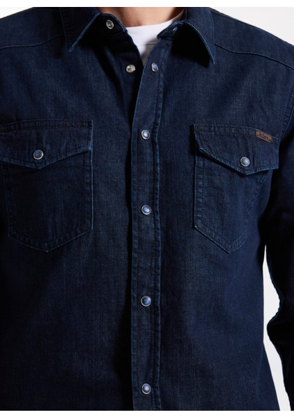 Slim Fit Mavi Erkek Denim Gömlek 261 Lcm 141002 Worner 3 Denım indirimleri