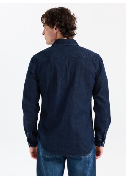Slim Fit Mavi Erkek Denim Gömlek 261 Lcm 141002 Worner 3 Denım
