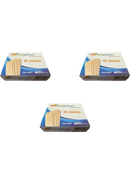 Dil Çubuğu Ahşap Maket Çubukları 2 x 14 Cm. - 50 Adetlik 3 Paket