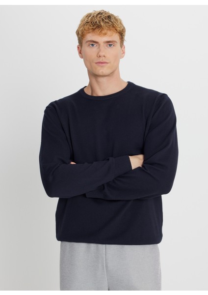 Bisiklet Yaka Standart Lacivert Erkek Kazak ACE043261432_LAC modelleri