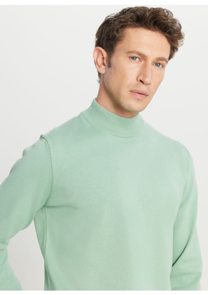 Yarım Balıkçı Yaka Standart Su Yeşili Erkek Kazak ACE043261438_SUY fırsatları