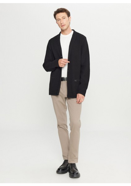 Mono Yaka Standart Siyah Erkek Kazak ACE049261282_SYH fiyatları