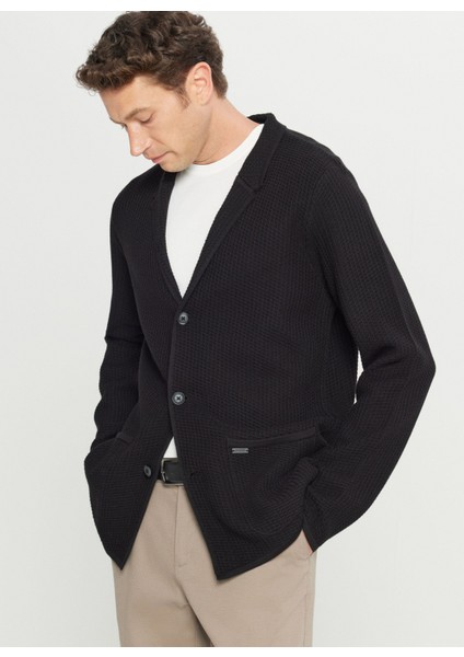 Mono Yaka Standart Siyah Erkek Kazak ACE049261282_SYH modelleri