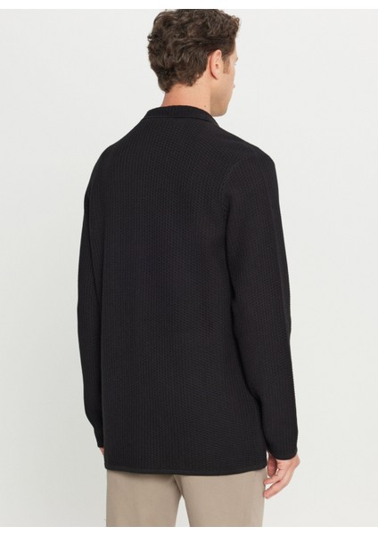 Mono Yaka Standart Siyah Erkek Kazak ACE049261282_SYH indirimleri