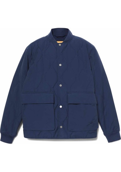 TB0A6JDQ4511-QUILTED Jacket Mavi Düz Erkek Mont fırsatları