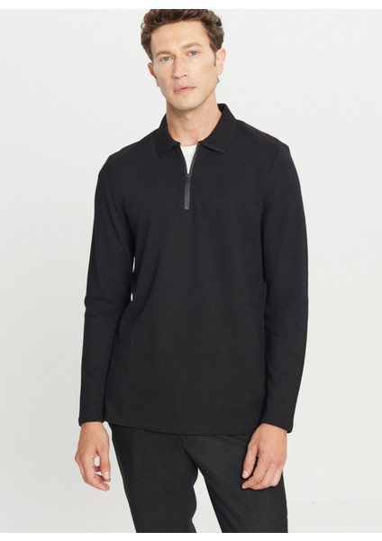 Siyah Erkek Polo T-Shirt ACE048261043_SYH