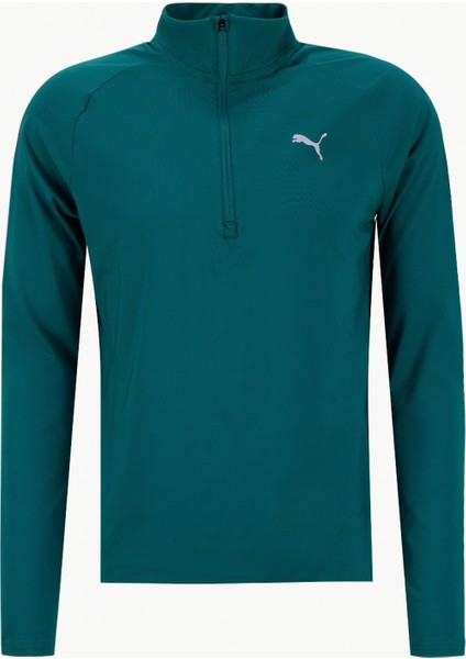 68952221 Traınıng 1/4 Zip Malachite Yeşil Regular Fit Düz Erkek Gömlek