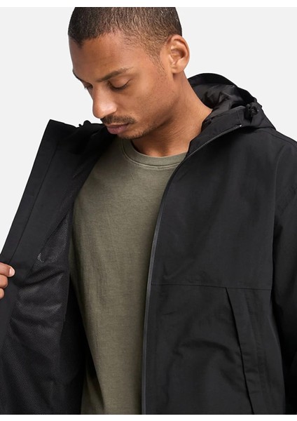 TB0A44PP0011-WINNICK Waterpro Parka Siyah Kapüşon Yaka Regular Fit Erkek Parka modelleri
