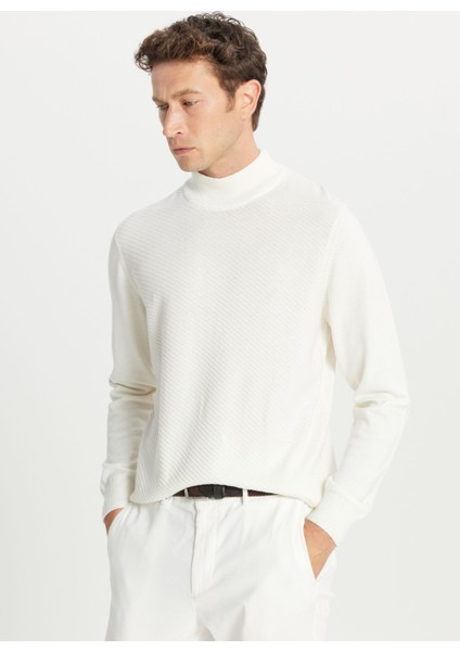 Yarım Balıkçı Yaka Standart Ekru Erkek Kazak ACE049261272_EKR modelleri