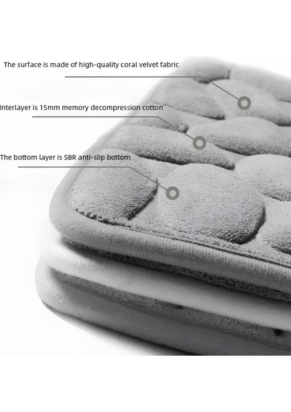 Memory Kaydırmaz Banyo Paspası Gri modelleri