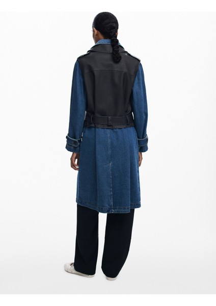 Mavi - Siyah Kadın Trençkot 25WWEW52 fırsatları