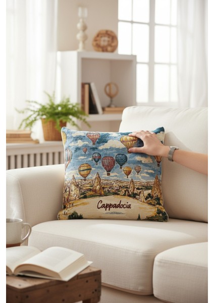 Jakarlı Dokuma Goblen Kırlent Kılıfı – 45X45 cm Biyeli ve Çift Taraflı Dekoratif Yastık fiyatları