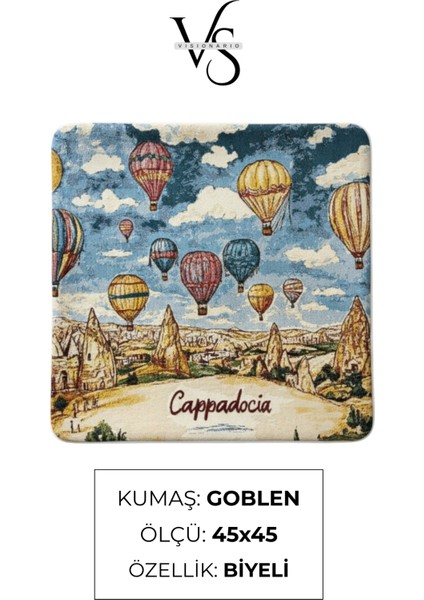 Jakarlı Dokuma Goblen Kırlent Kılıfı – 45X45 cm Biyeli ve Çift Taraflı Dekoratif Yastık modelleri