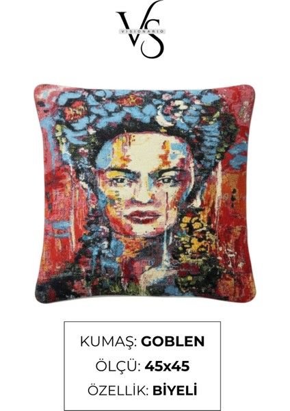 Jakarlı Dokuma Goblen Kırlent Kılıfı – 45X45 cm Biyeli ve Çift Taraflı Dekoratif Yastık modelleri