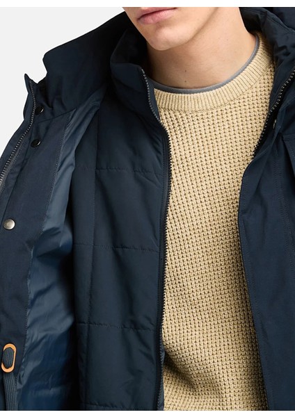 TB0A6UZJ4331-ABINGTON Waterpro Mavi Fermuarlı Regular Fit Erkek Mont modelleri