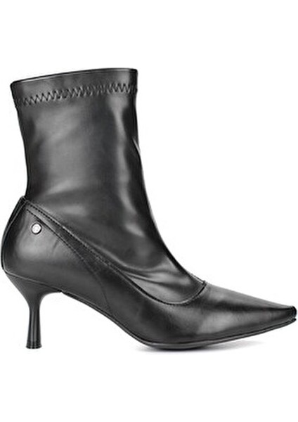 Kadın Kısa Topuklu Streç Bot İnce Topuklu