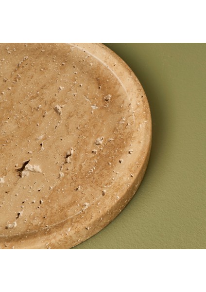 Ephesus Traverten Yuvarlak Dekoratif Tabak Naturel (20X4 Cm) modelleri