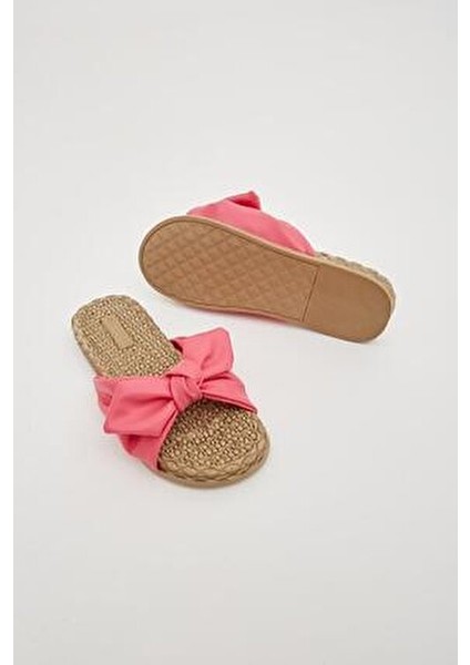 Fuşya Fiyonk Kadın Terlik Kaymaz Taban Havuz ve Plaj Kullanımı İçin