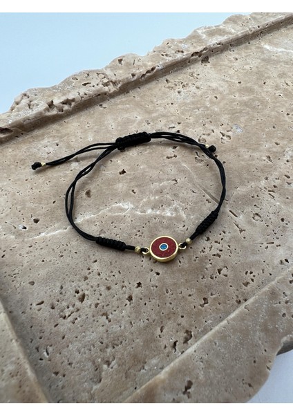 Kırmızı Mozaik Gümüş Ip Bileklik