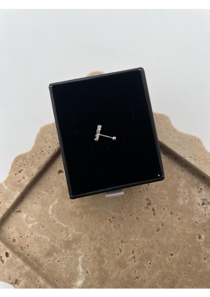 Mavi Baget Taşlı Gümüş Tragus modelleri