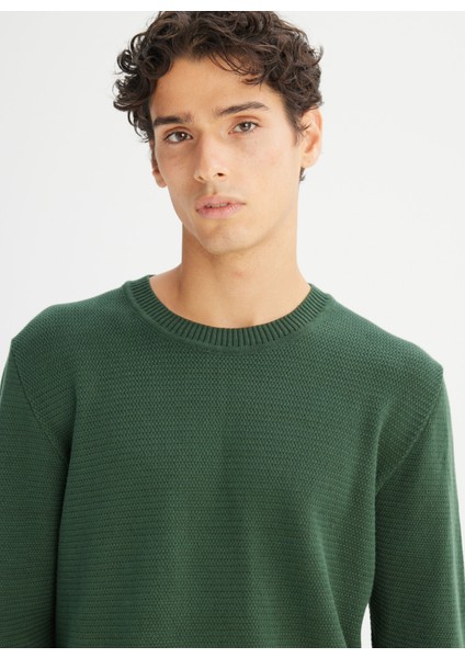 Bisiklet Yaka Regular Fit Yeşil Erkek Kazak L2520373300 Yeşil Kazak fırsatları