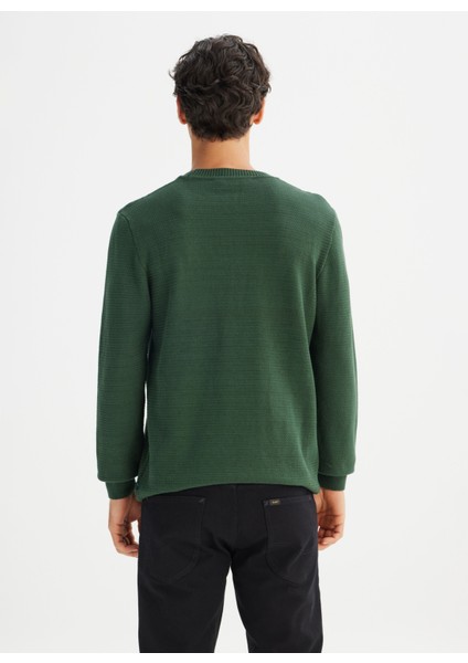 Bisiklet Yaka Regular Fit Yeşil Erkek Kazak L2520373300 Yeşil Kazak indirimleri