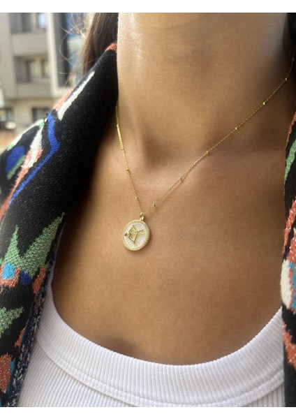 Yay Burcu Gümüş Kolye