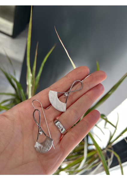 El Işi Tasarım Gümüş Yelpaze Küpe fiyatları