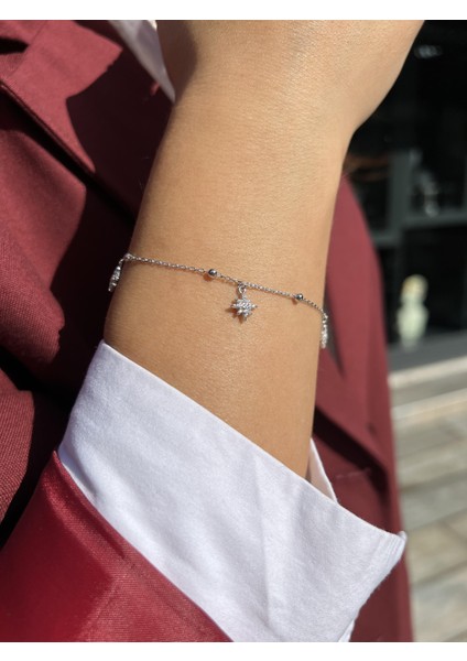 Çoklu Mini Gümüş Kuzey Yıldızı Bileklik