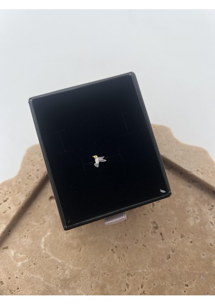 Taşlı Gümüş Kuş Tragus